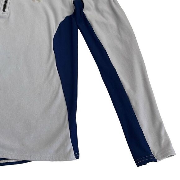 Under Armour 1/2 Zip Mock Turtle Long Sleeve Light Dry-Fit Sweatshirt Gray Blue - Picture 5 of 8